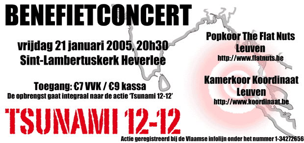 vrijdag 21 januari, St-Lambertuskerk, Heverlee, tickets: 9 euro/7 euro VVK, steunkaarten: 4 euro